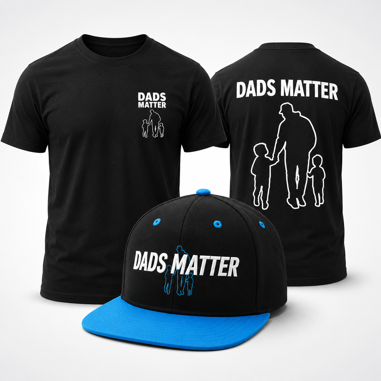 The Everyday Dad Bundle - I'm Present Tee + Flat Bill Hat