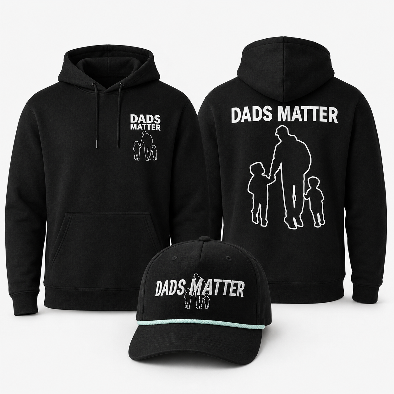 The Everyday Dad Bundle - I'm Present Hoodie + Rope Hat