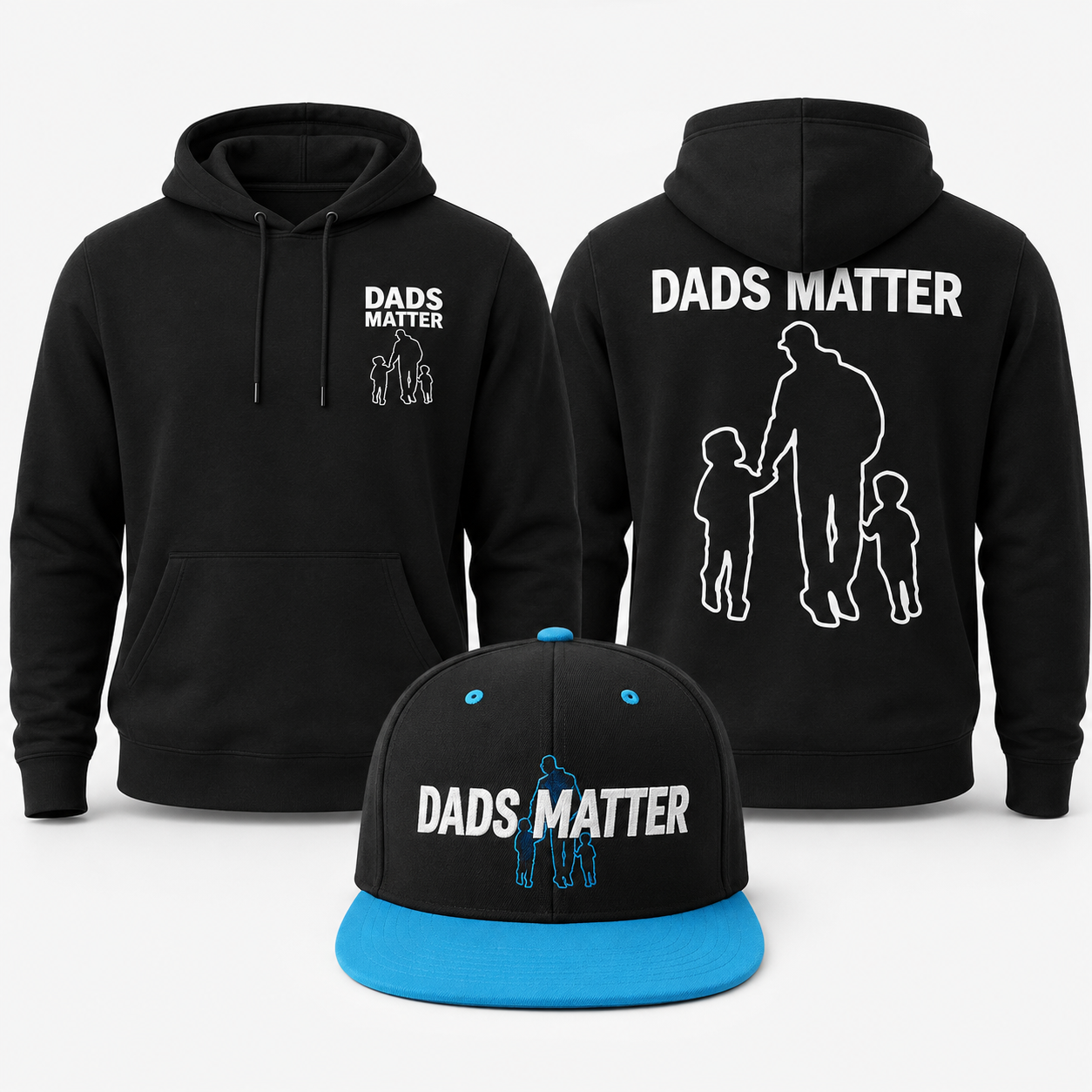 The Everyday Dad Bundle - I'm Present Hoodie + Flat Bill Hat